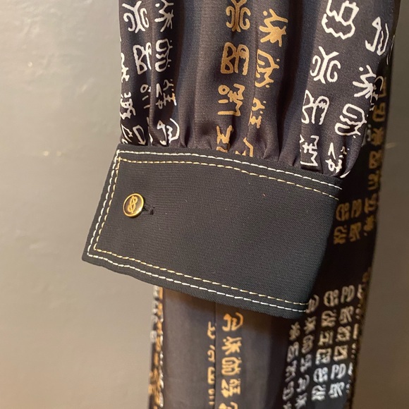 No Label-Black Unusual  Design Button down  Long sleeve Blouse - Picture 5 of 16